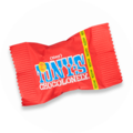 Un'involucro rossa di cioccolato Tony's Chocolonely.